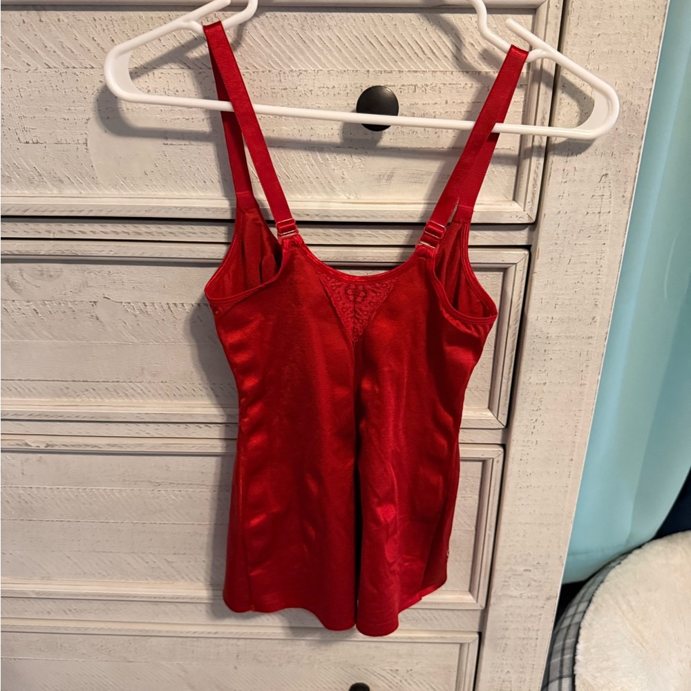 Ruby Ribbon Red Lace Camisole - Picture 2 of 4